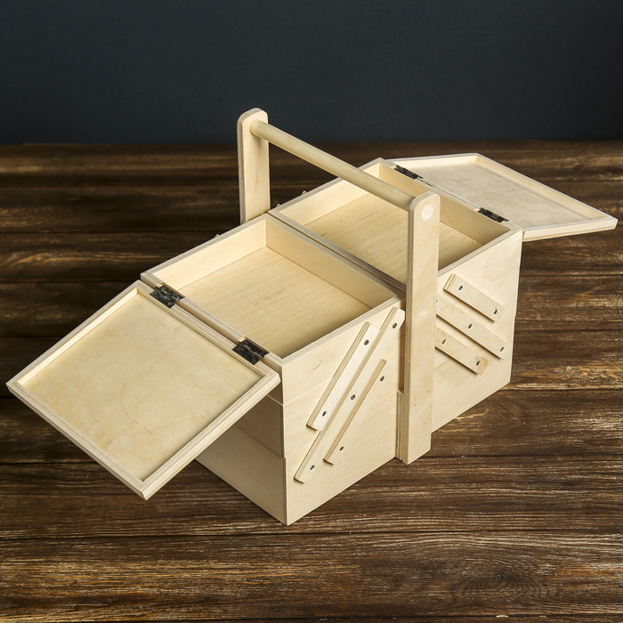 Шкатулка для декора "Мечта" из фанеры (5 секций) 30х22х28 см