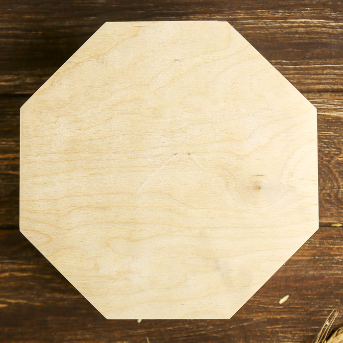 Шкатулка для декора восьмигранная "Алмаз" из фанеры 20х20х9 см