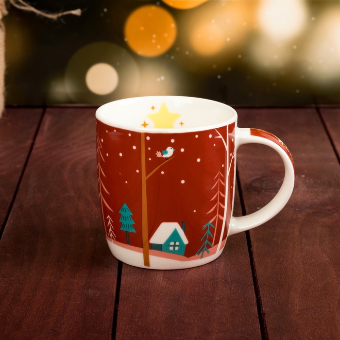 Подарочный набор "Новогодняя сказка" кружка 350 мл, полотенце 30х70 см