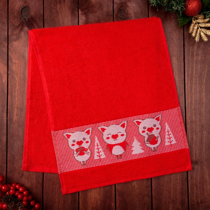 Подарочный набор "Поросята" кружка 350 мл, полотенце 30х70 см