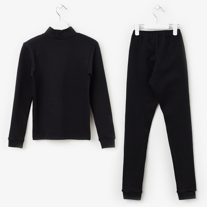 Комплект для девочки 1250 (термобелье), чёрный, рост 134-140