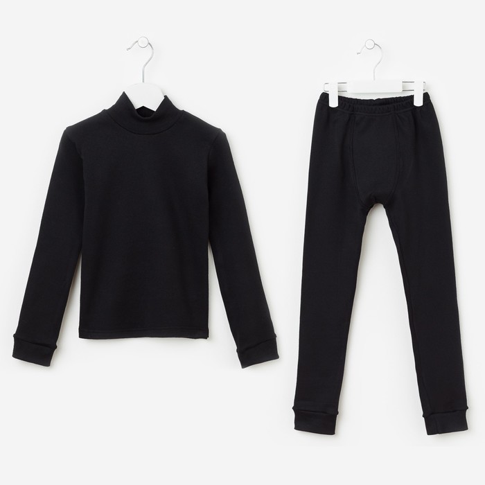 Комплект для мальчика 1260 (термобелье), чёрный, рост 134-140