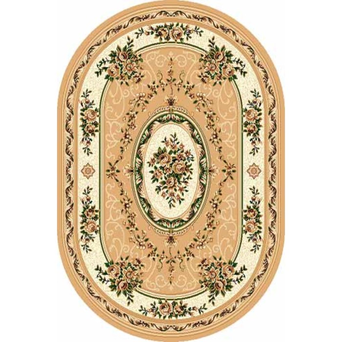Ковёр БЦФ ПП LAGUNA 5444, 1,4 × 2 м, овал, BEIGE