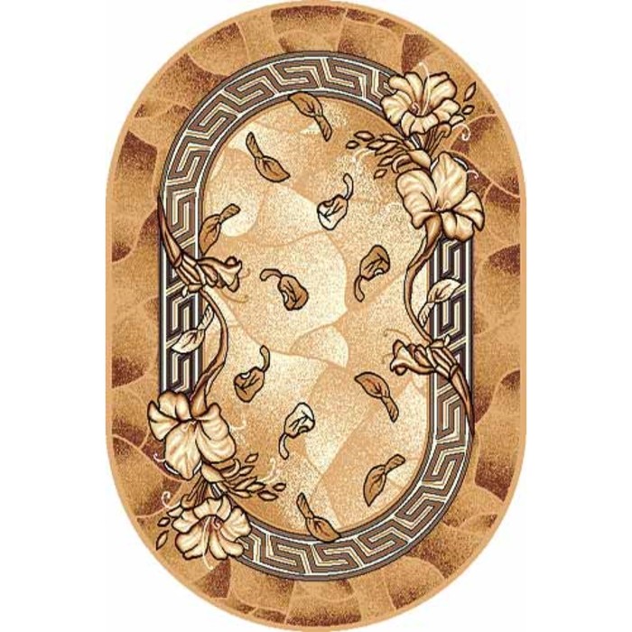 Ковёр БЦФ ПП LAGUNA d201, 2,5 × 4,5 м, овал, BEIGE