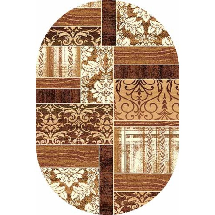 Ковёр БЦФ ПП LAGUNA d220, 1,5 × 3 м, овал, YELLOW