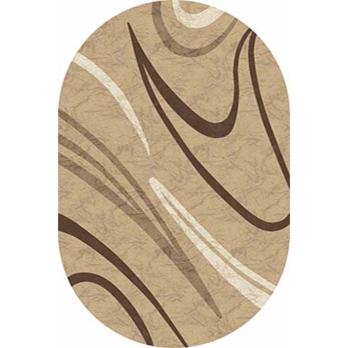 Ковёр Карвинг Хит-сет MEGA CARVING d265, 1,6 × 2,3 м, овал, LIGHT BEIGE