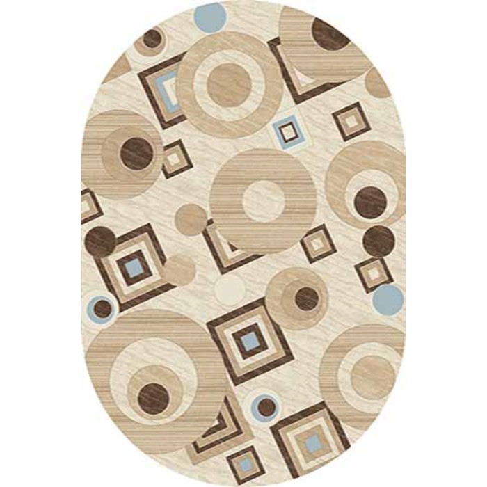 Ковёр Карвинг Хит-сет MEGA CARVING d270, 2 × 4 м, овал, CREAM