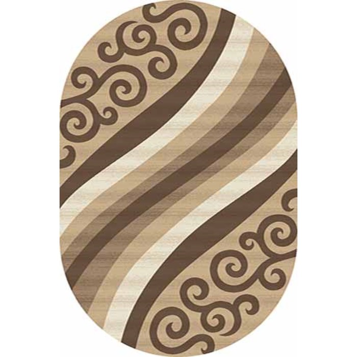 Ковёр Карвинг Хит-сет MEGA CARVING d297, 0,8 × 1,5 м, овал, BEIGE