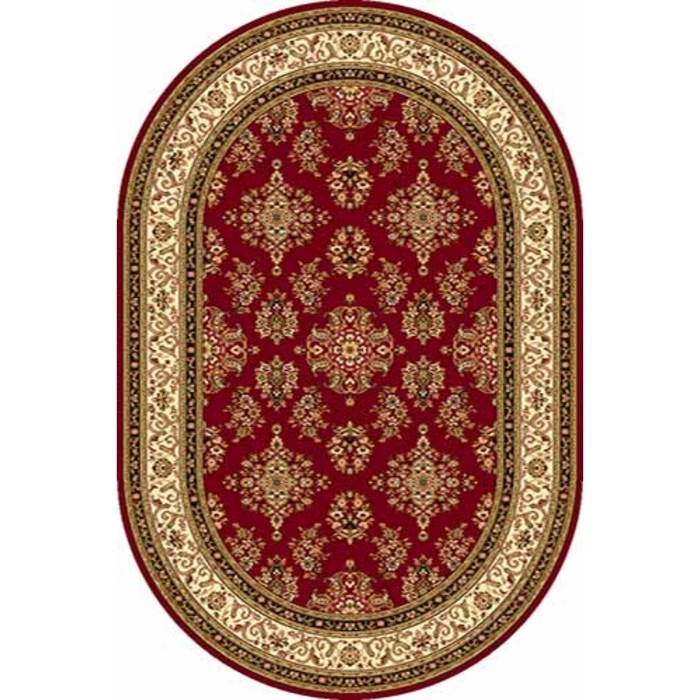 Ковёр Хит-Сет ПП OLYMPOS d064, 1 × 3 м, овал, RED