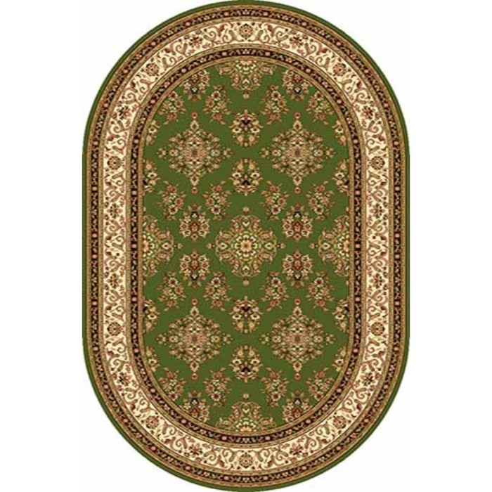 Ковёр Хит-Сет ПП OLYMPOS d064, 3 × 4 м, овал, GREEN