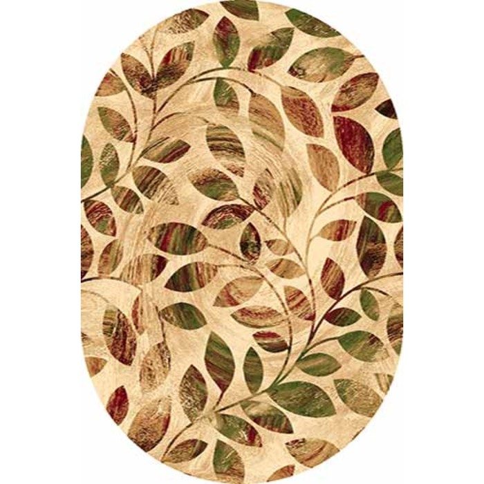Ковёр Хит-Сет ПП OLYMPOS d347, 1,5 × 2,3 м, овал, BEIGE