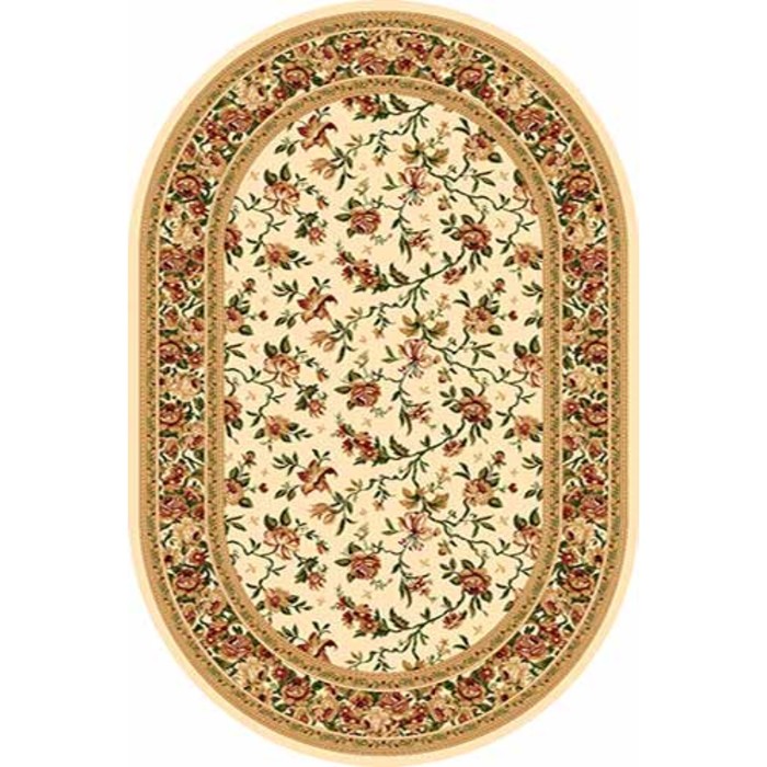 Ковёр Хит-Сет ПП OLYMPOS d387, 1 × 2 м, овал, CREAM