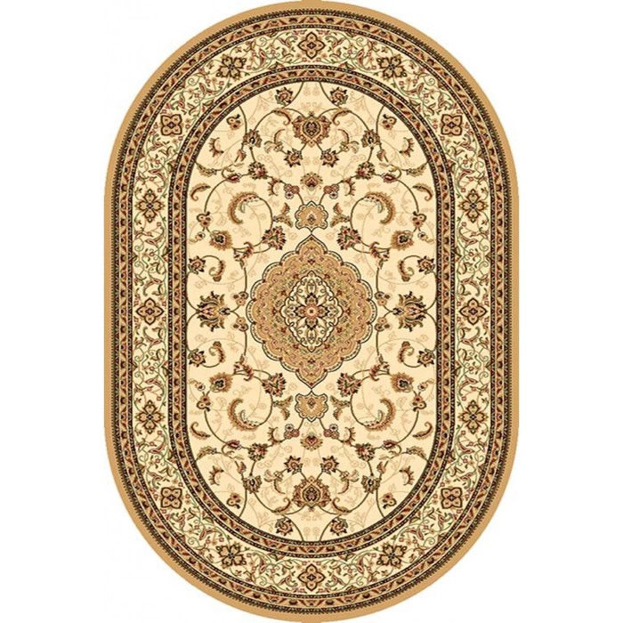 Ковёр Хит-Сет ПП OLYMPOS d389, 2 × 3 м, овал, BEIGE