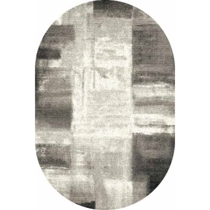 Ковёр Фризе ПП PLATINUM t622, 2 × 3 м, овал, GRAY