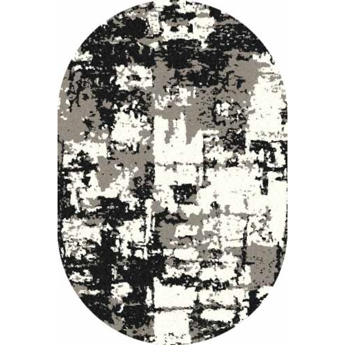 Ковёр Фризе ПП PLATINUM t625, 2 × 3 м, овал, GRAY