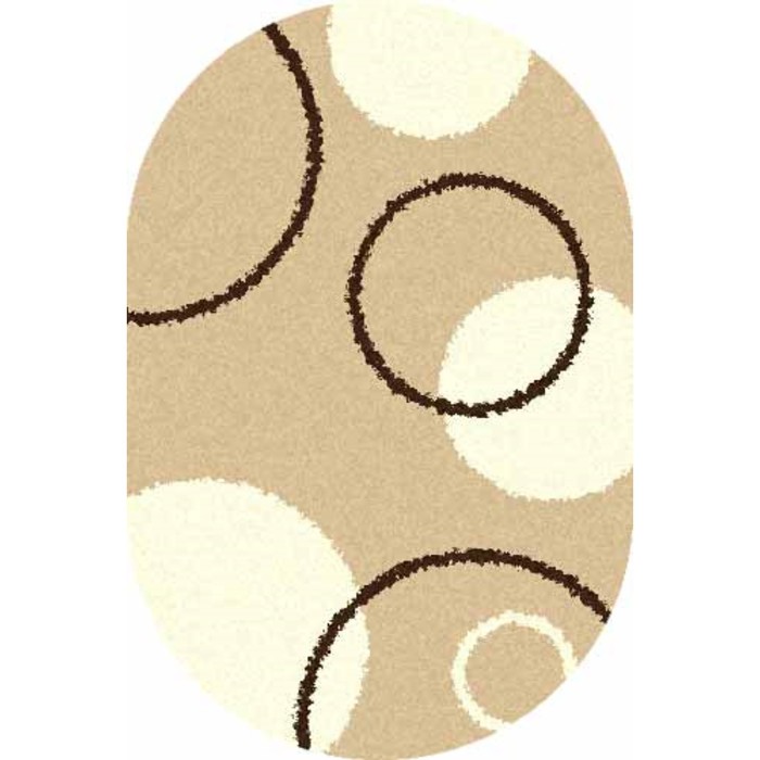 Ковёр SHAGGY ULTRA s610, 1,5 × 3 м, овал, BEIGE