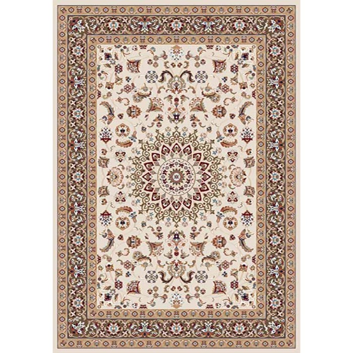 Ковёр Хит-Сет ПП SHAHREZA d210, 0,8 × 1,33 м, прямоугольный CREAM-BROWN