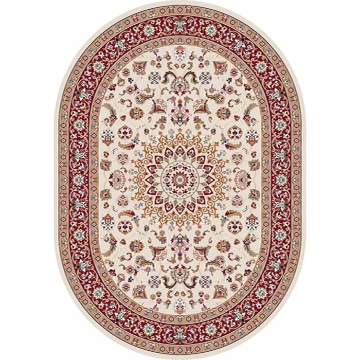 Ковёр Хит-Сет ПП SHAHREZA d210, 2,8 × 5,7 м, овал, CREAM-RED