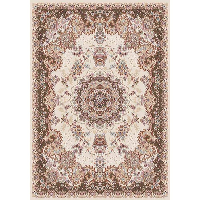 Ковёр Хит-Сет ПП SHAHREZA d211, 1,6 × 5 м, прямоугольный CREAM-BROWN