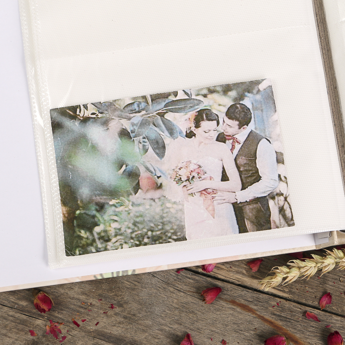 Фотоальбом на 100 фото 13х18 см "Цветы в банке" в коробке МИКС 29,3х23,5х5,7 см