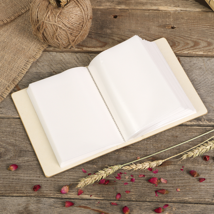 Фотоальбом на 100 фото 10х15 см "Роза" кожзам МИКС 17х13х5 см