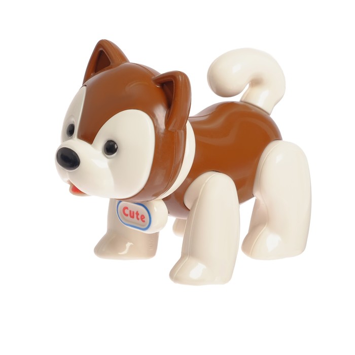 Фигурка животного «Лайка», с подвижными лапами, головой, хвостиком, МИКС