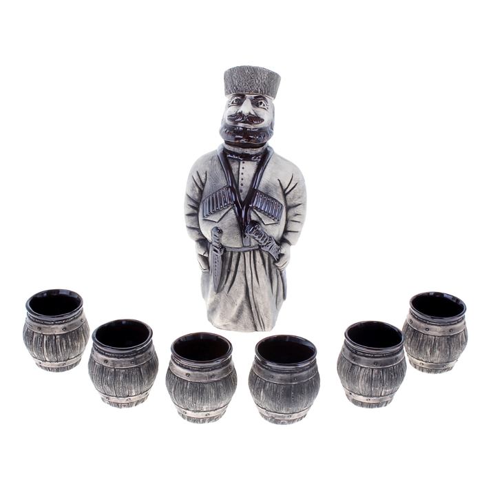 Штоф с рюмками "Казак" 7 предметов, 1 л