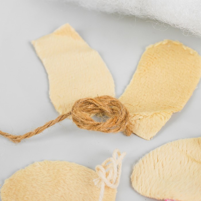 Набор для создания подвесной игрушки из меха "Зайчик", цвет розовый