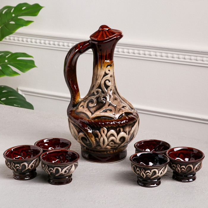 Штоф с рюмками "Кобра" набор 7 предметов 1,5 л