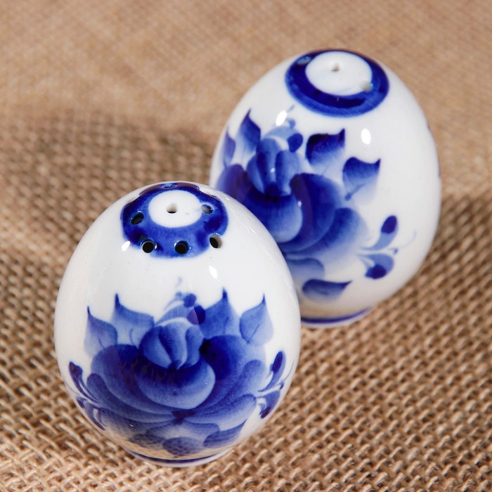 Набор для специй "Цыплёнок", гжель, фарфор, 1с