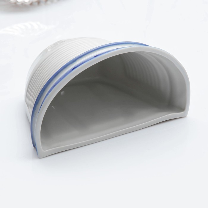 Кашпо "Прелюдия", сетка, гжель, фарфор, 1с