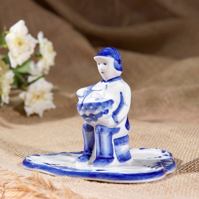 Набор для специй "Грибник", гжель, фарфор, 1с