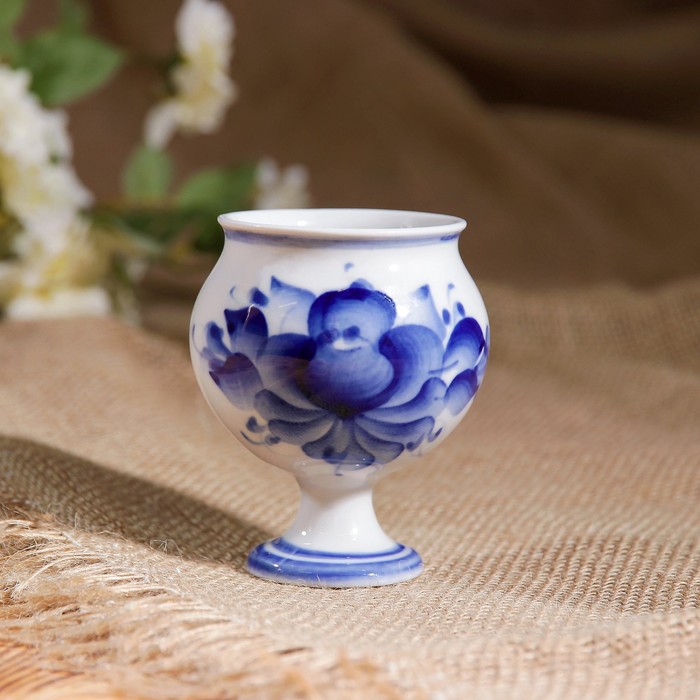 Бокал "Встреча", гжель, фарфор, 2с