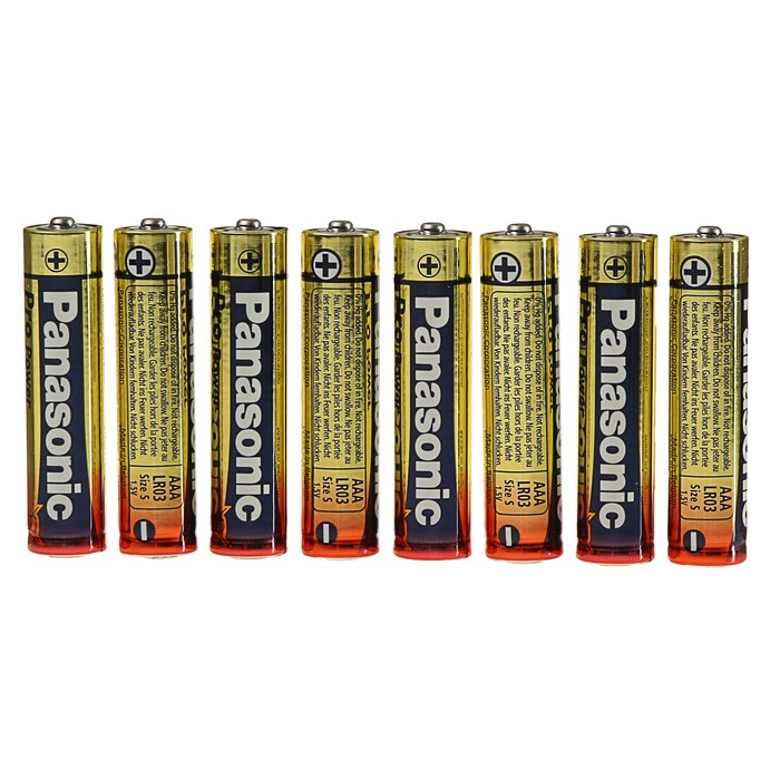 Батарейка алкалиновая Panasonic Pro Power, Цирк дю Солей, ААА, LR3-8BL, 6+2, блистер, 8 шт