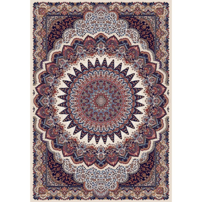 Ковёр Хит-Сет ПП SHAHREZA d417, 2,4 × 5 м, прямоугольный, CREAM-NAVY