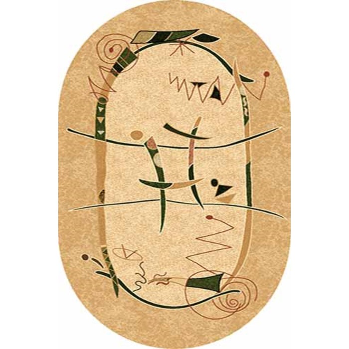 Ковёр Хит-Сет ПП VALENCIA 5310, 1,5 × 2,3 м, овал, CREAM