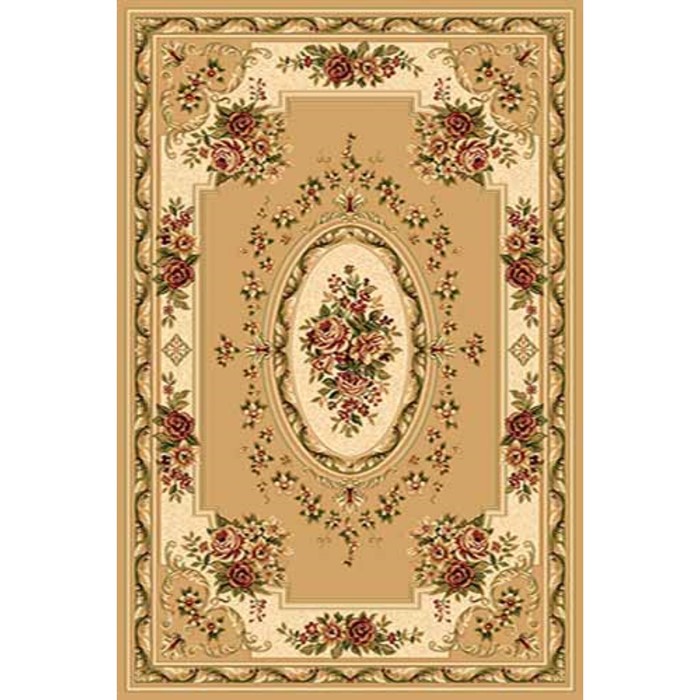 Ковёр Хит-Сет ПП VALENCIA d010, 0,8 × 1,5 м, прямоугольный, BEIGE