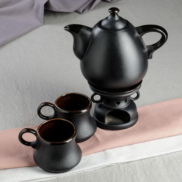 Набор чайный "Камин" 4 предмета: чайник 0,5 л, кружки 0,2 л