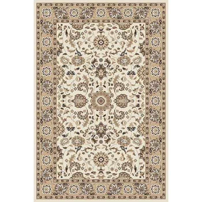 Ковёр Хит-Сет ПП VALENCIA DELUXE d013, 0,8 × 1,5 м, прямоугольный, CREAM-BROWN