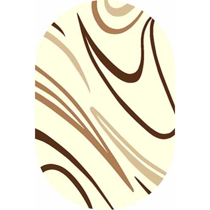 Ковёр Карвинг Фризе VISION DELUXE v804, 1 × 3 м, овал, CREAM