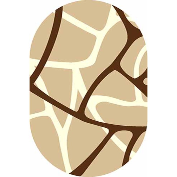 Ковёр Карвинг Фризе VISION DELUXE v808, 1 × 3 м, овал, BEIGE