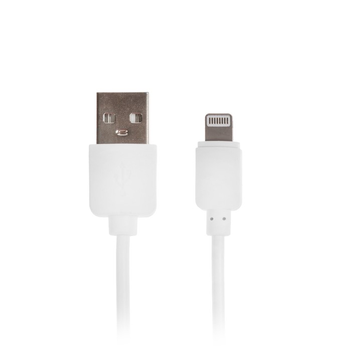 Провод для зарядки и передачи данных GAL 2619WT, USB - iPhone 5/6/7, 1 метр, белый