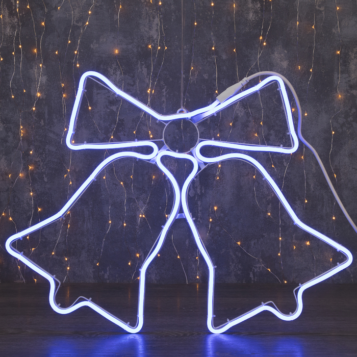 Неоновая фигура «Колокольчик», 60 × 50 см, 360 LED, 220 В, свечение синее