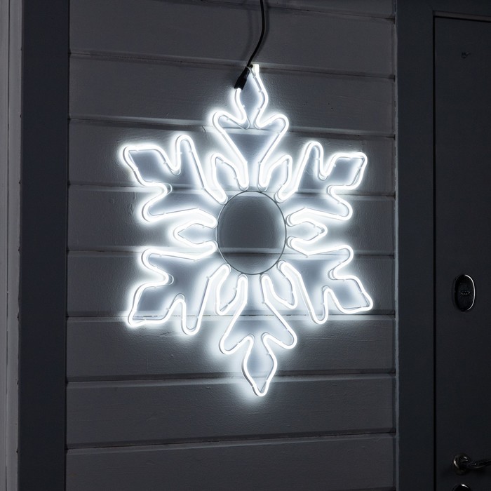 

Неоновая фигура «Снежинка», 70 см, 720 LED, 220 В, свечение белое