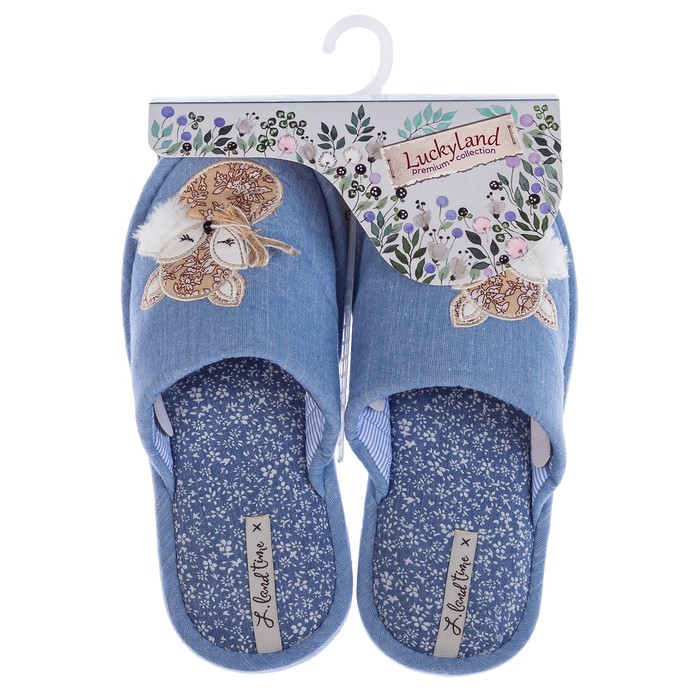 Тапочки женские арт. 2896 W-LMC-S (голубой) (р. 38)