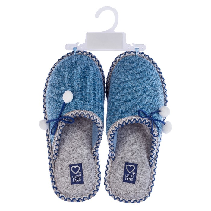 Тапочки женские арт. 3111 W-CH-C (голубой/серый) (р. 36)