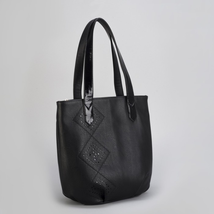 Сумка женская, отдел с перегородкой на молнии, наружный карман, цвет чёрный