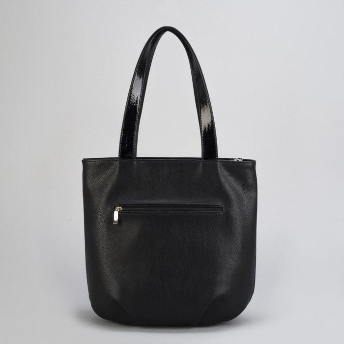 Сумка женская, отдел с перегородкой на молнии, наружный карман, цвет чёрный