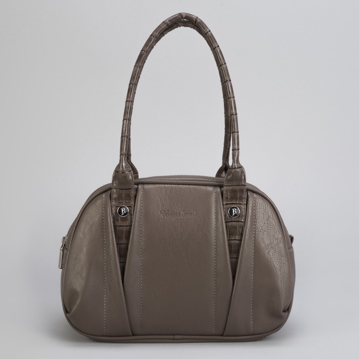 Сумка женская, 2 отдела на молнии, наружный карман, цвет коричневый