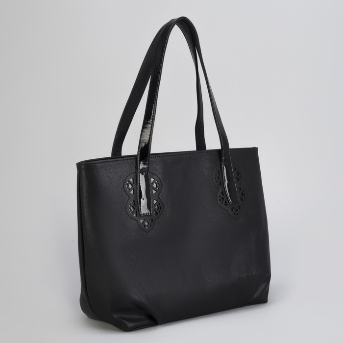 Сумка женская, отдел с перегородкой на молнии, цвет чёрный